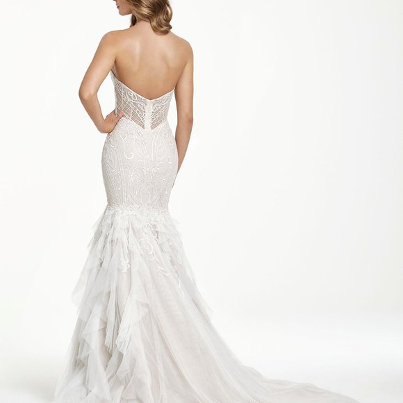 NEW! Ti Adora Wedding Dress size 2-4 Style 7753 "Saffron" - Picture 5 of 14